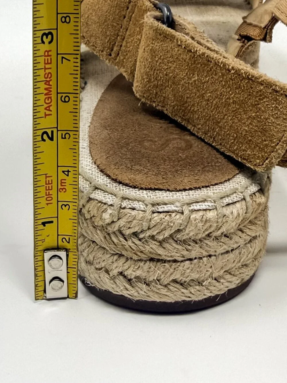 Splendid Aubrey Suede Espadrille Sandals Women's 7 Tan Slingback 1.5